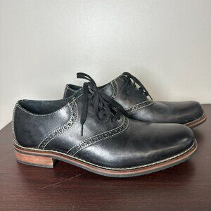 Cole Haan Colton Oxford Shoes Men's Size 8 M Black Leather Saddle C10439